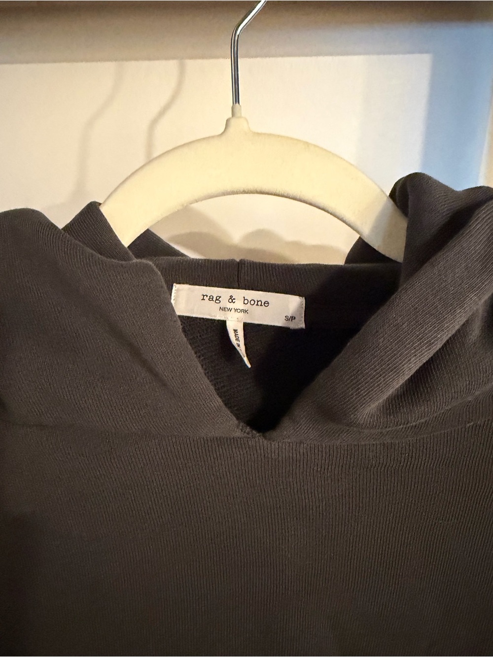 rag & bone Charcoal Hoodie Pullover